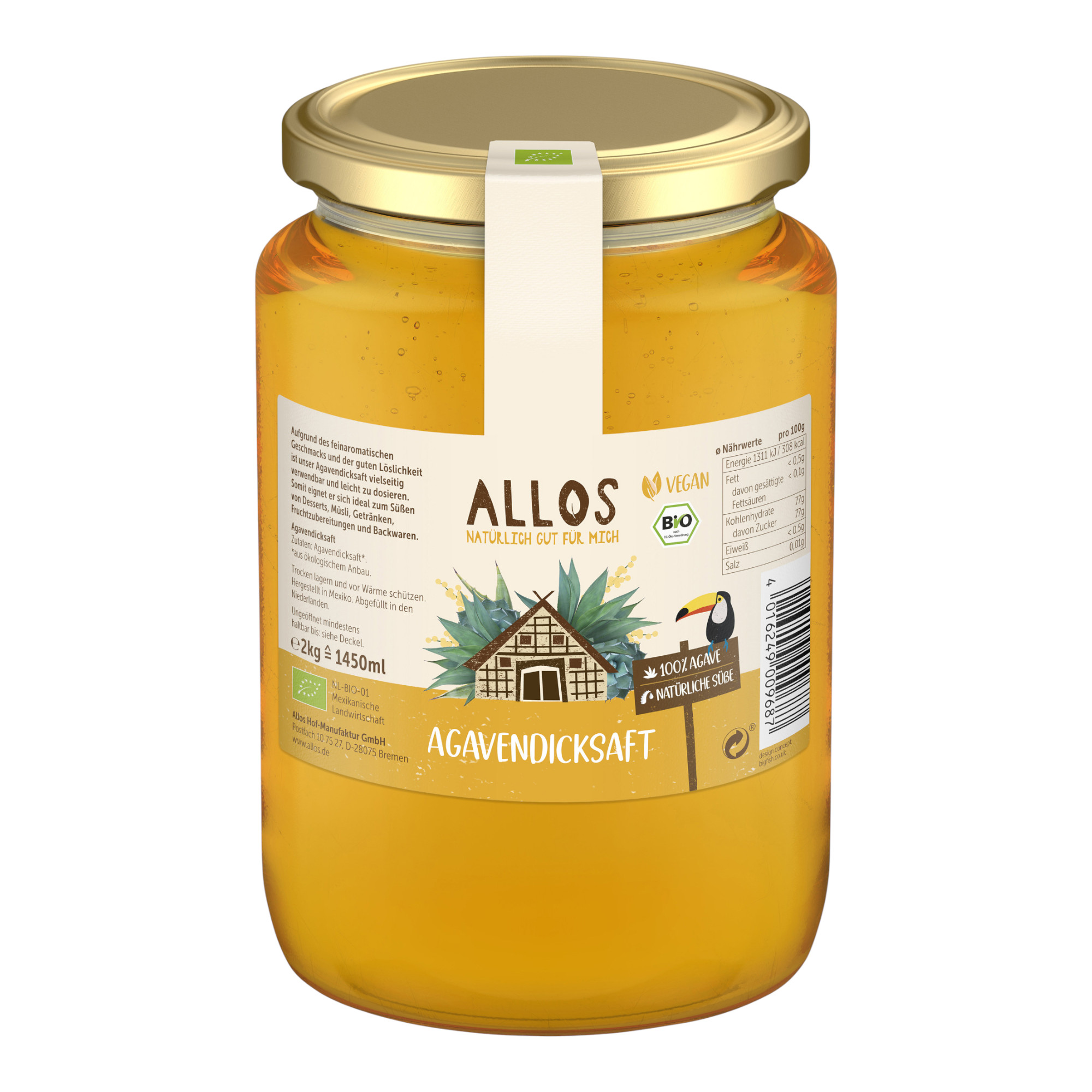 Bio Agavendicksaft 2000g - 3er Vorteilspack von Allos jetzt online  bestellen!