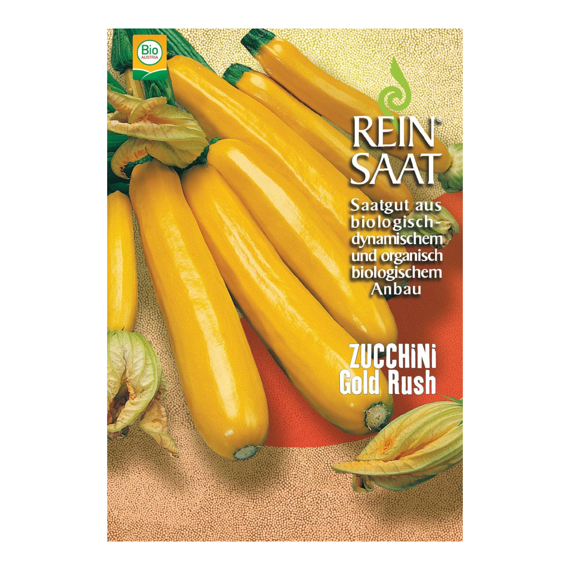 Bio Zucchini Gold Rush, gelb Saatgut - 1 Beutel - 5er Vorteilspack von  Reinsaat - jetzt online bestellen!