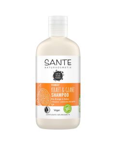 Bio Kraft Glanz Shampoo 250ml - milde Reinigung - natürlicher Glanz - kräftigt die Haarstruktur - fruchtiger Orangenduft von Sante Naturkosmetik