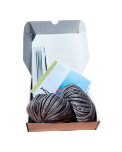 Auszeit Geschenkbox Socken stricken DIY grautöne - Geschenkidee für Bastler