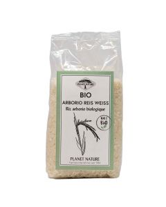 Bio Arborio Reis 500g - Bindende Eigenschaft - Oftmals verwendet für Risotto und Milchreis - Glutenfrei von Planet Nature