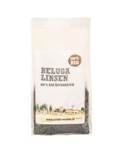 Bio Beluga Linsen aus Österreich 300g - hoher Proteingehalt - unvergleichlicher Geschmack - leicht verdaulich - wunderbare Maroni-Note von Schalk Mühle