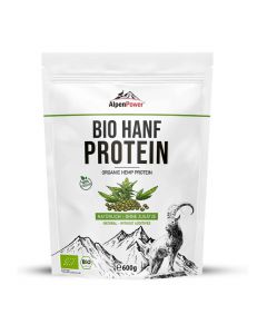 Bio Hanf Protein 600g - Heimische Superfood - Vollständiges Aminosäurenprofil und reich an Ballaststoffen von Alpenpower