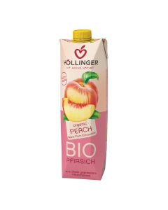 Bio Pfirsich Fruchtsaft 1000ml - besonders fruchtiger und vollmundiger Geschmack - Frei von künstlichen Aromen von Höllinger Juice
