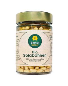 Bio Sojabohnen im Glas 320g - Proteinreich und vielseitig einsetzbar von Biohof Müllner