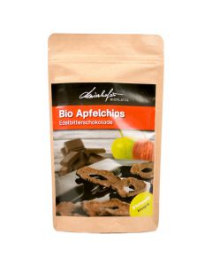 Bio Apfelchips Edelbitterschokolade 100g
