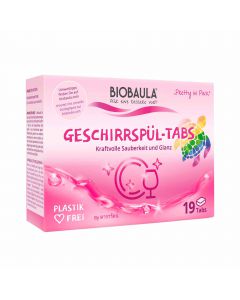 Biobaula Geschirrspül-Tabs Pretty in Pink 19 Stück - Lose Verpackt - Machen das Geschirr gründlich und hygienisch sauber