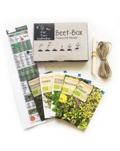Bio Beet Box - Für Teeliebhaber - Saatgut Set inklusive Pflanzkalender und Zubehör