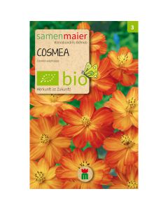 Bio Cosmea - Schmuckkörbchen orange  - Saatgut für zirka 15 Pflanzen