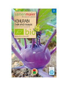 Bio Kohlrabi Delikatess blauer - Saatgut für zirka 50 Pflanzen