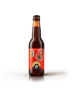 Chicxulub Oatmeal Stout Bier 330ml - nussiges Aroma - Röstgerste - dunkle Malze - feinporige Schaumkrone - obergäriges Bier von Brew Age