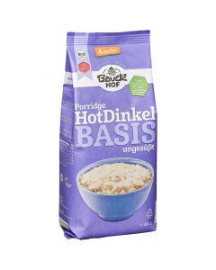 Bio Demeter Hot Dinkel Basis Porridge 400g - Ungesüßt und Dinkel pur -  Vielseitig zu genießen von Bauckhof