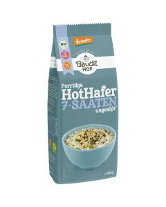 Bio Demeter Hot Hafer 7-Saaten Porridge 400g - Glutenfrei - Kraftvoll und kernig mit 7 verschiedenen Saaten von Bauckhof