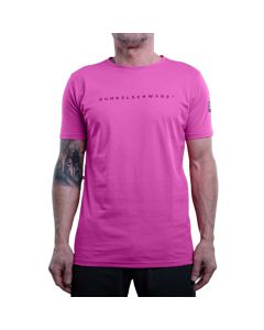 Dunkelschwarz T-Shirt DS-1 LOGO pink