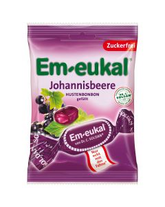 Em-eukal Johannisbeere gefüllt Hustenbonbons mit Süßungsmitteln und Vitamin C zuckerfrei 75g