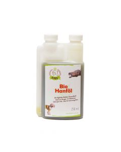 Hempy Bio Hanföl für Tiere 1000ml - Optimale Unterstützung für Fell und Haut - hoher Gehalt an mehrfach ungesättigten Fettsäuren von Hanfland