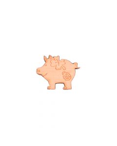 Holz- Glücksbringer Schwein - 10 Stück 