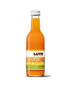 Bio Fruchtsaft Karotte Apfel und Quitte 250ml - Vitaminkick - prickelnde Erfrischung - exotisch süß-bitter - perfekter Start in den Tag von Bio-Lutz