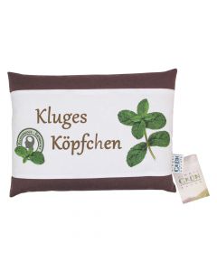 Kluges Köpfchen - Kissen mit wilder Pfefferminze- mit Hülle 30x22cm
