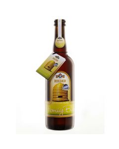 Honig Bier 750ml - dezente Hopfennote - wärmend - leicht spritzig - heimische Rohstoffe - goldgelbe Farbe - Starkbier von Brauerei Ried