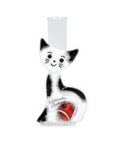 Vase Katze schwarz-weiß