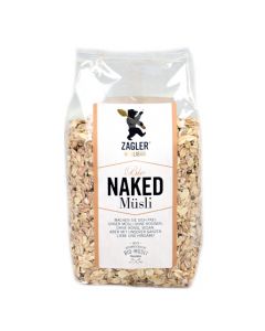 Bio Naked Müsli 500g - beste Bio-Qualität - garantiert vegan - neutral gehalten - ohne Rosinen und Honig von ZAGLER MUESLIBAER - DailyDeal