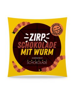 ZIRP ZOTTER Schokolade mit Wurm 65g - Dunkle Schokolade mit 80 Prozent Kakaoanteil und getrockneten Buffalowürmern
