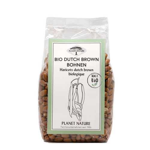 Bio Dutch Brown Bohnen 400g - Nussiges Aroma und gekocht eine sämige Konsistenz - Perfekt für jeden Bohneneintopf von Planet Nature