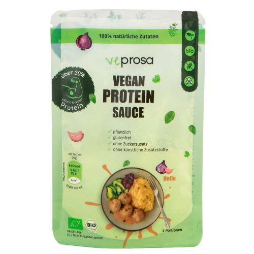 Bio Helle veganes Protein Saucenpulver 50g - 100% natürliche Inhaltsstoffe mit über 31% Proteinanteil - Zucker- und glutenfrei von VEPROSA