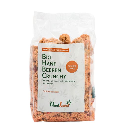 Bio Hanf Beeren Crunchy Müsli 400g - Ideal für den Start in den Tag oder als vollwertiger Snack zwischendurch von Hanfland