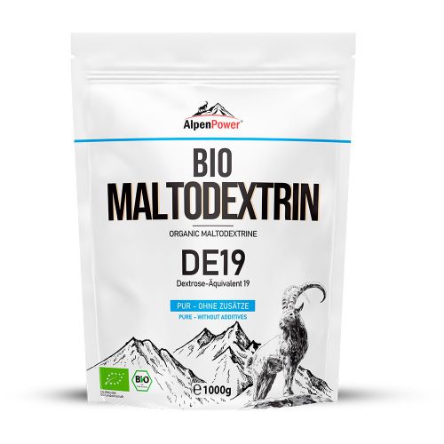 Bio Maltodextrin 1000g - Schnelle und dauerhafte Energieversorgung - Ideal für Ausdauersport sowie Muskelaufbau von Alpenpower