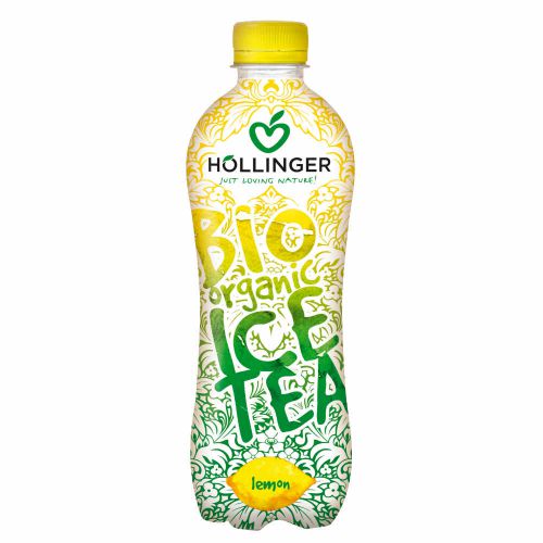 Bio Zitrone Eistee 500ml - fruchtig frische Erfrischung - Zitronennote und Schwarztee Extrakt - PET Flasche von Höllinger Juice