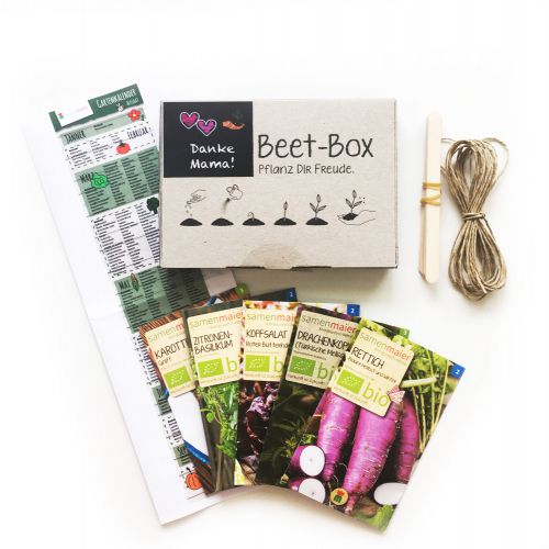 Bio Beet Box - Danke Mama - Saatgut Set inklusive Pflanzkalender und Zubehör