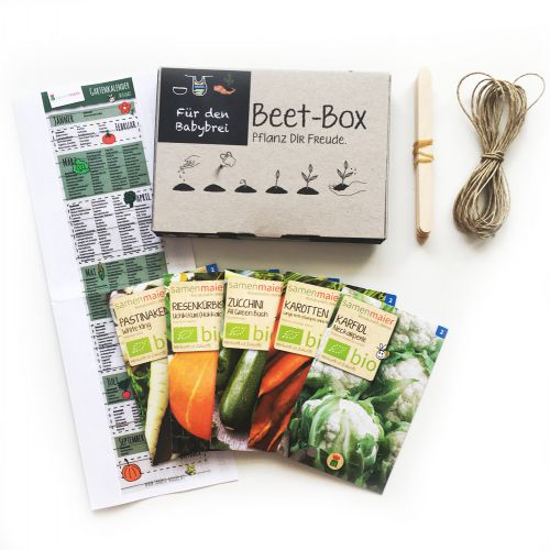 Bio Beet Box - Für den Babybrei - Saatgut Set inklusive Pflanzkalender und Zubehör