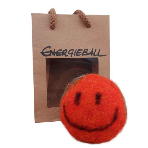Energieball - handgefilzt orange