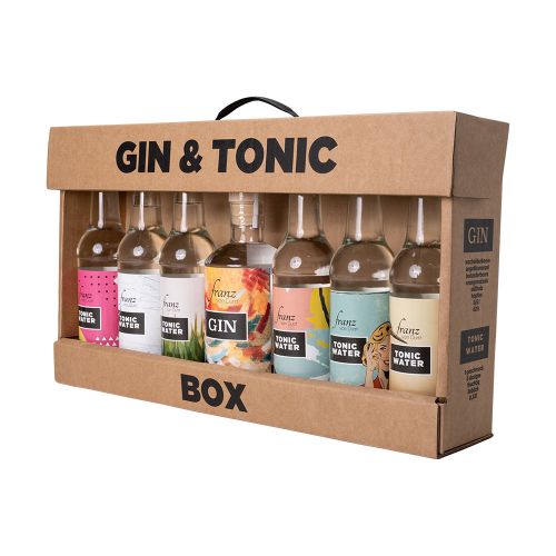 Franz von Durst Gin Tonic Partybox - feinster Gin und 6x Tonic Water als perfektes Geschenkpaket für jede Party