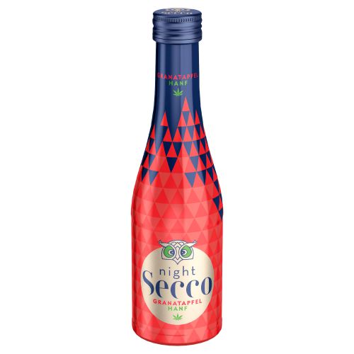 Night Secco Granatapfel-Hanf 200ml - Ready-To-Drink Cocktail für den perfekten Start in die Nacht - Prickelnd-fruchtiger Genuss von NightSecco