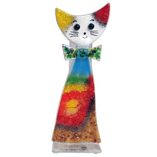 Reagenzglas Vase Katze mit Mascherl
