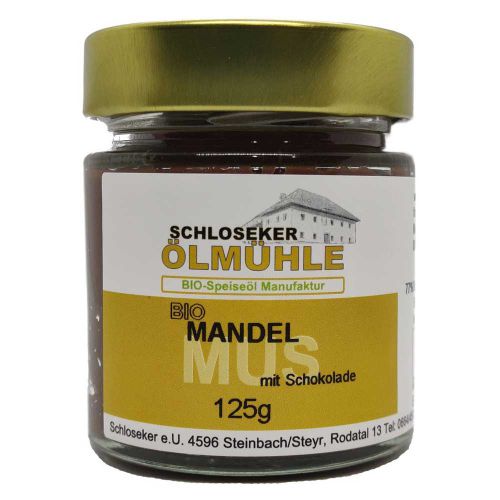 Bio Mandelmus mit Schokolade 125g