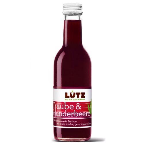 Bio-Fruchtsaft Traube und Holunderbeere 250ml - natürliche Süße - ohne jegliche Zusatzstoffe - Vitaminkick von Bio-Lutz