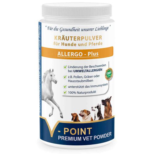 Allergo Plus - Premium Kräuterpulver für Hunde und Pferde 500g