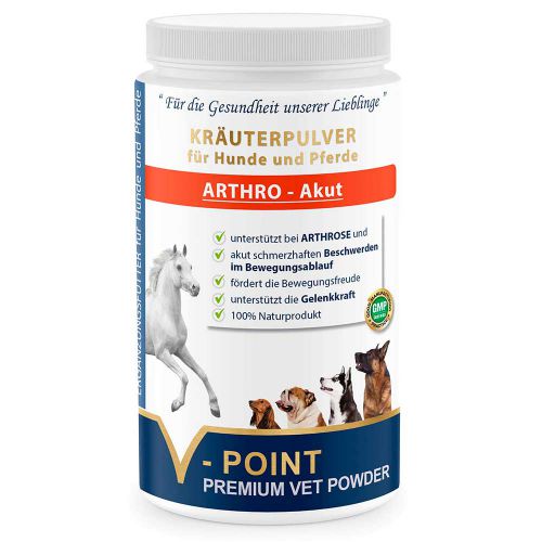 Arthro Akut - Premium Kräuterpulver für Hunde und Pferde 500g
