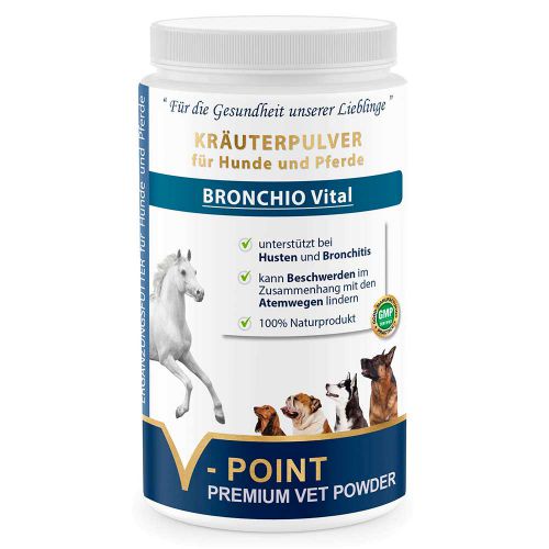 Bronchio Vital - Premium Kräuterpulver für Hunde und Pferde 500g
