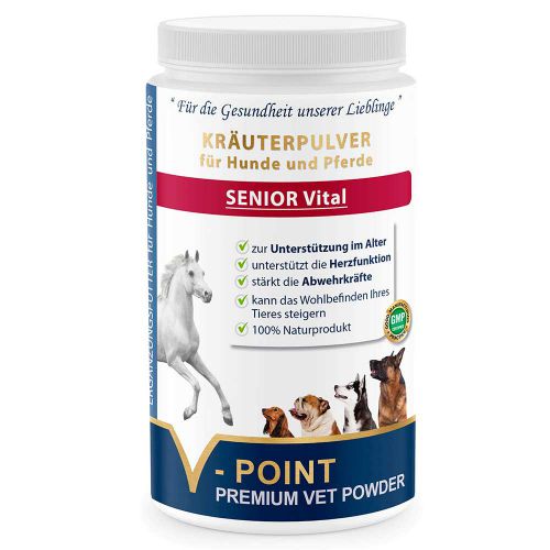Senior vital - Premium Kräuterpulver für Hunde und Pferde 500g
