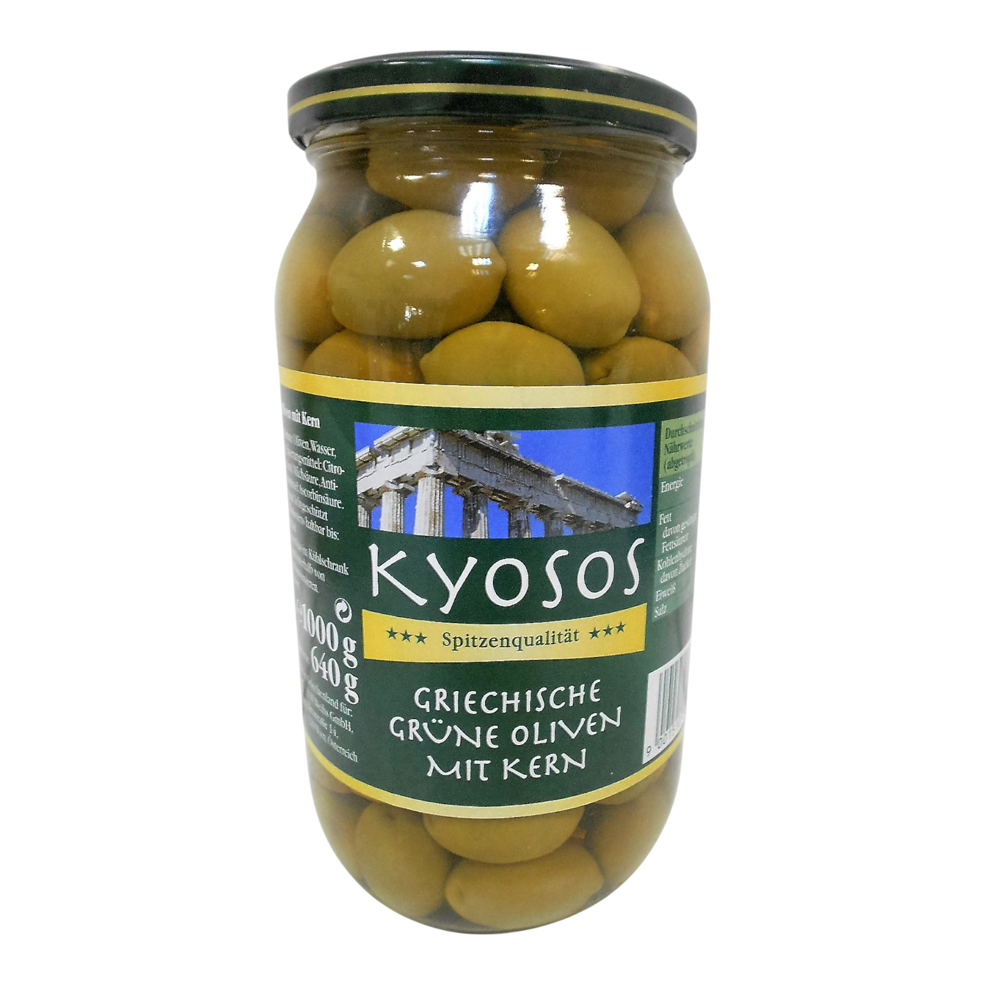 Oliven grn mit Kern 1000g von Kyosos jetzt online bestellen!