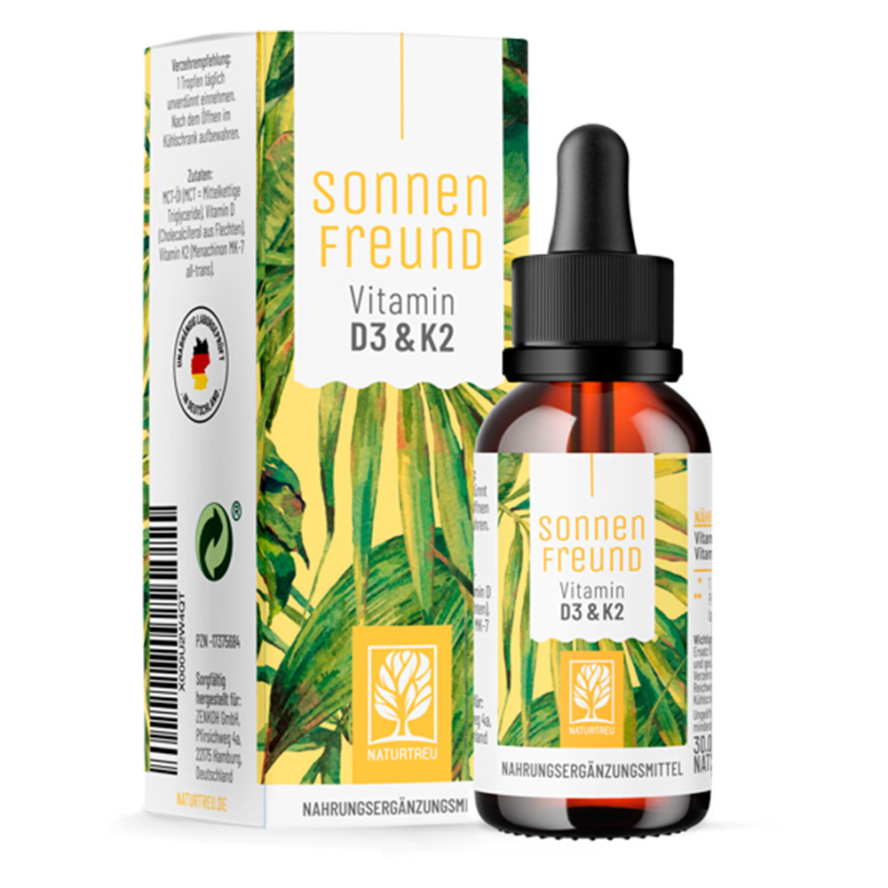 Sonnenfreund Vitamin D3 Und K2 Tropfen 30ml Von Naturtreu Online Kaufen